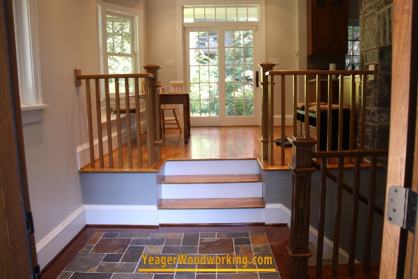 White Oak Handrail, Newels and Balusters